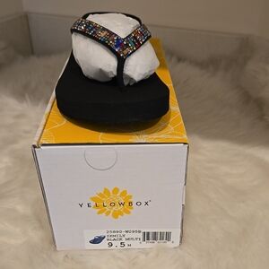 Yellow Box Women's Black Multi Sandals